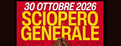 Variazione orario per sciopero personale scuola: venerdì 30 ottobre 2026